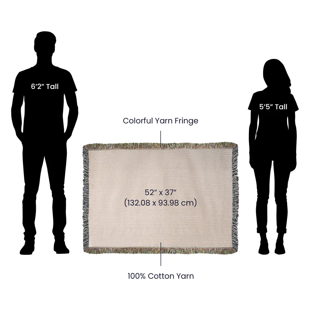 Vintage Butterfly and Flower Blanket 52x37 Landscape Cotton Woven Throw Blanket Product Specifications