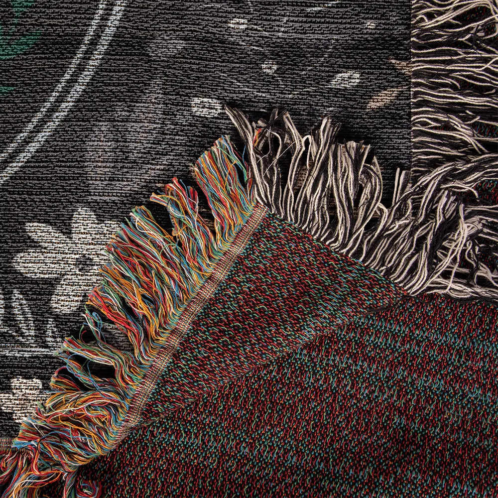 Vintage Butterfly and Flower Blanket 60x50 Landscape Cotton Woven Throw Blanket Product Details B 