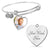 high quality surgical steel with an silver finish personalized photo heart bracelet front and back