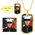 military chain gold custom engraved photo dog tag necklace