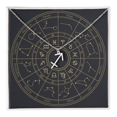 polished stainless steel Sagittarius zodiac sign necklaces