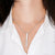 polished stainless steel custom engraved 4-sided bar necklace showcase on neck