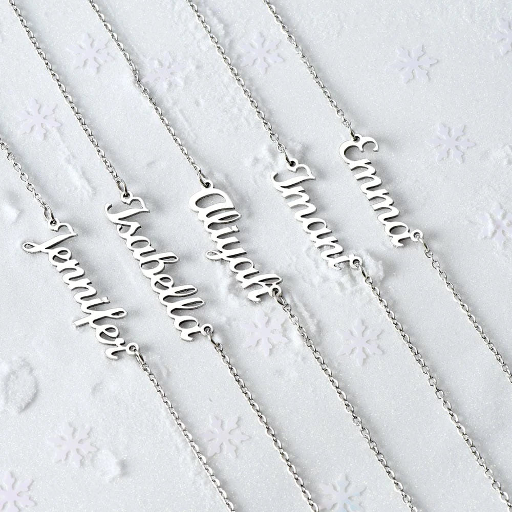 polished stainless steel custom name necklaces i am sorry