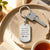 polished stainless steel engraved dog tag keychain for children be safe