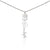 polished stainless steel personalized birth flower name necklace January Carnation for her