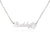 polished stainless steel personalized paw print name necklace for pet lover standard box