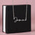 polished stainless steel personalized signature name necklace for her standard box