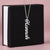 polished stainless steel personalized vertical name necklace for her standard box