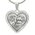 silver custom photo heart necklace for her