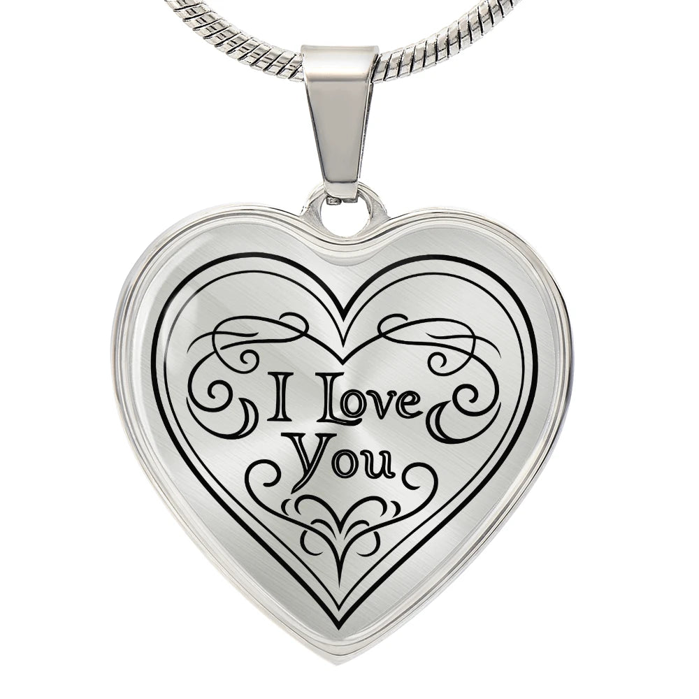 silver custom photo heart necklace for her